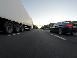 Lorry and Car on Motorway