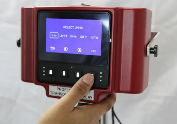 Man using a Professional Torque Transducer Display