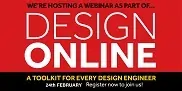 Advertisement for an event called Design Online