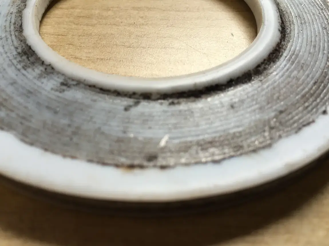 PTFE Envelope gasket that has been over compressed