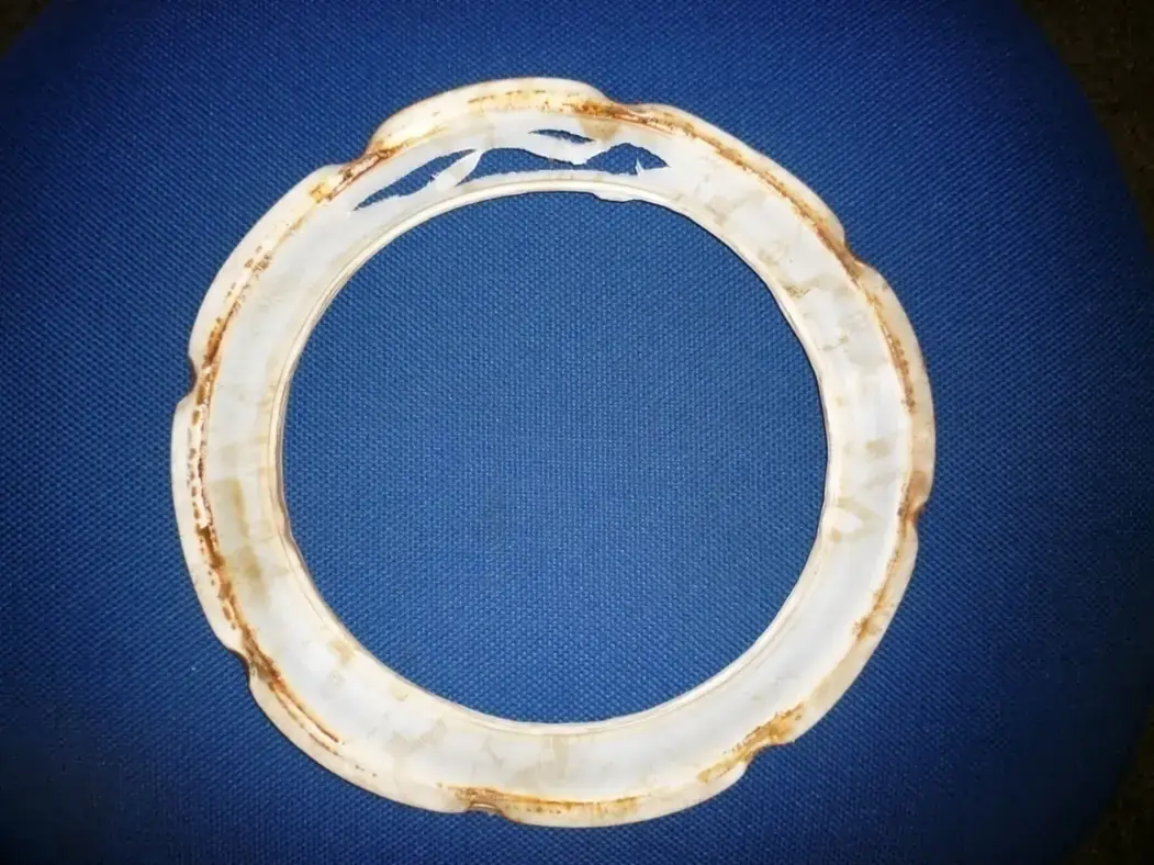 PTFE gasket that has been over compressed
