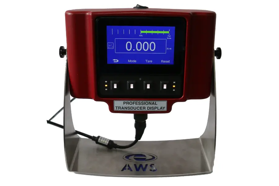 Professional Transducer Display on a stand in front of a white background