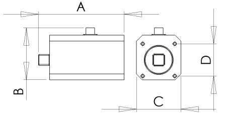 Inline transducer dimensions for AWS torque sensor