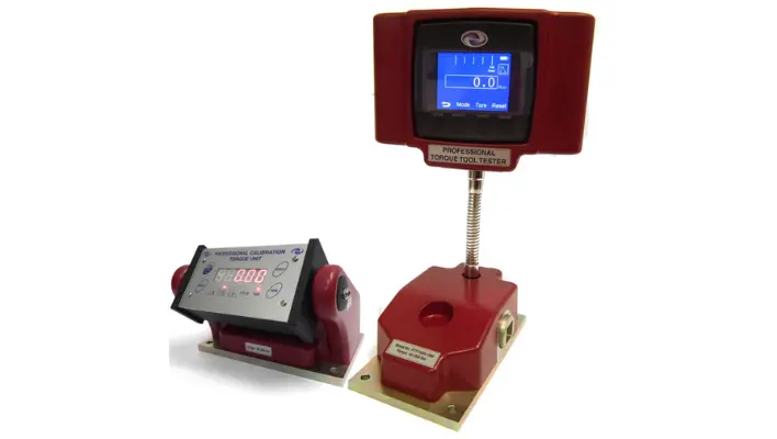 Two AWS torque tool testers stood side by side