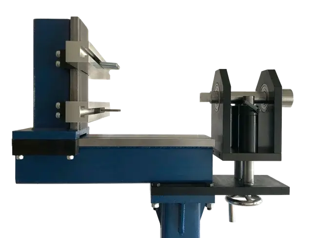 AWS torque calibration stand in front of a clear background