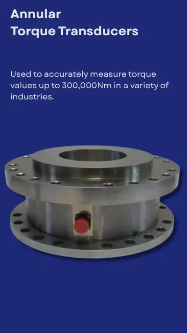 Annular torque transducer on a dark blue background