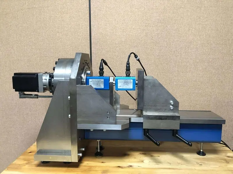 Torque Calibration Machine with two blue AWS transducers