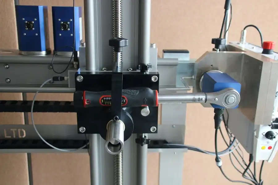 Norbar torque wrench being calibrated in a UTWCM