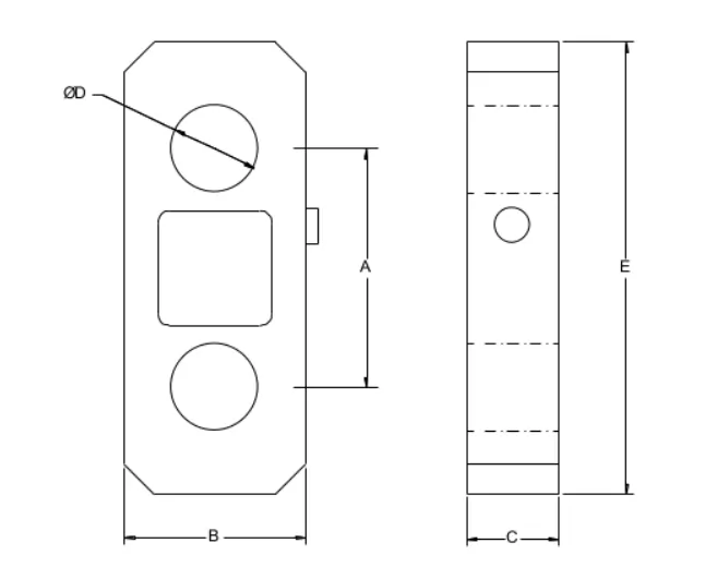 Dimensions for a load link on a blank page