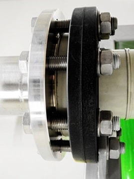 A flange loosely bolted together